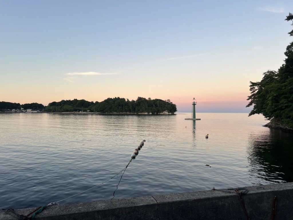 九十九湾、漁火ユースホステルからの眺め